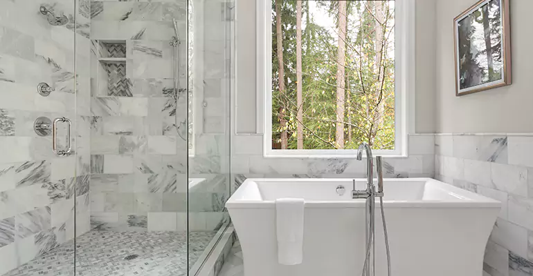 Bathtub to Tile Shower Conversion in Monroe